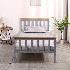 SINGLE BED PINE FRAME 3ft GREY