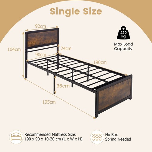 Industrial single size bed - single,