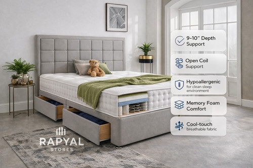 Plush divan bed - divan,