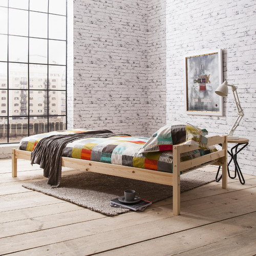 Single bed pine - bed,