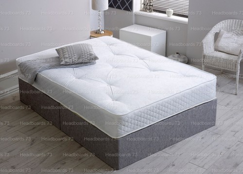Chenille divan bed - base, only