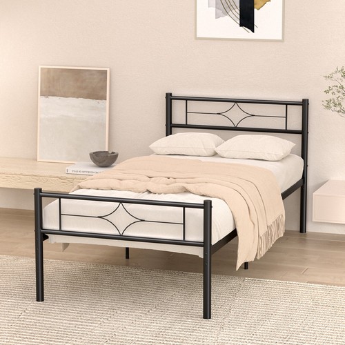 3ft single metal bed - metal, frame