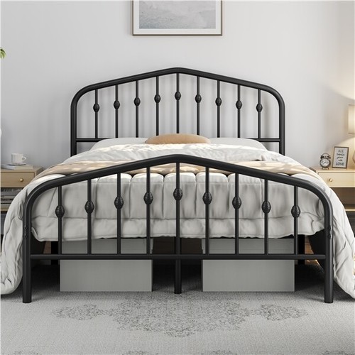 Metal platform bed frame with - metal,